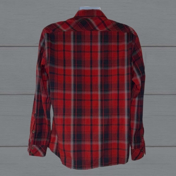 Rock & Republic Red Plaid Stretch Long Sleeve Button Down, Men’s Size -Large - Picture 6 of 11
